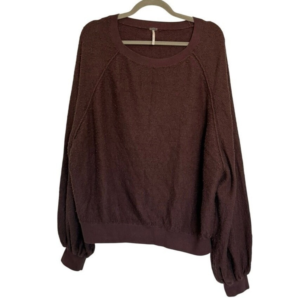Free People Found My Friend‎ Pullover Sweater Plum Burgundy Medium